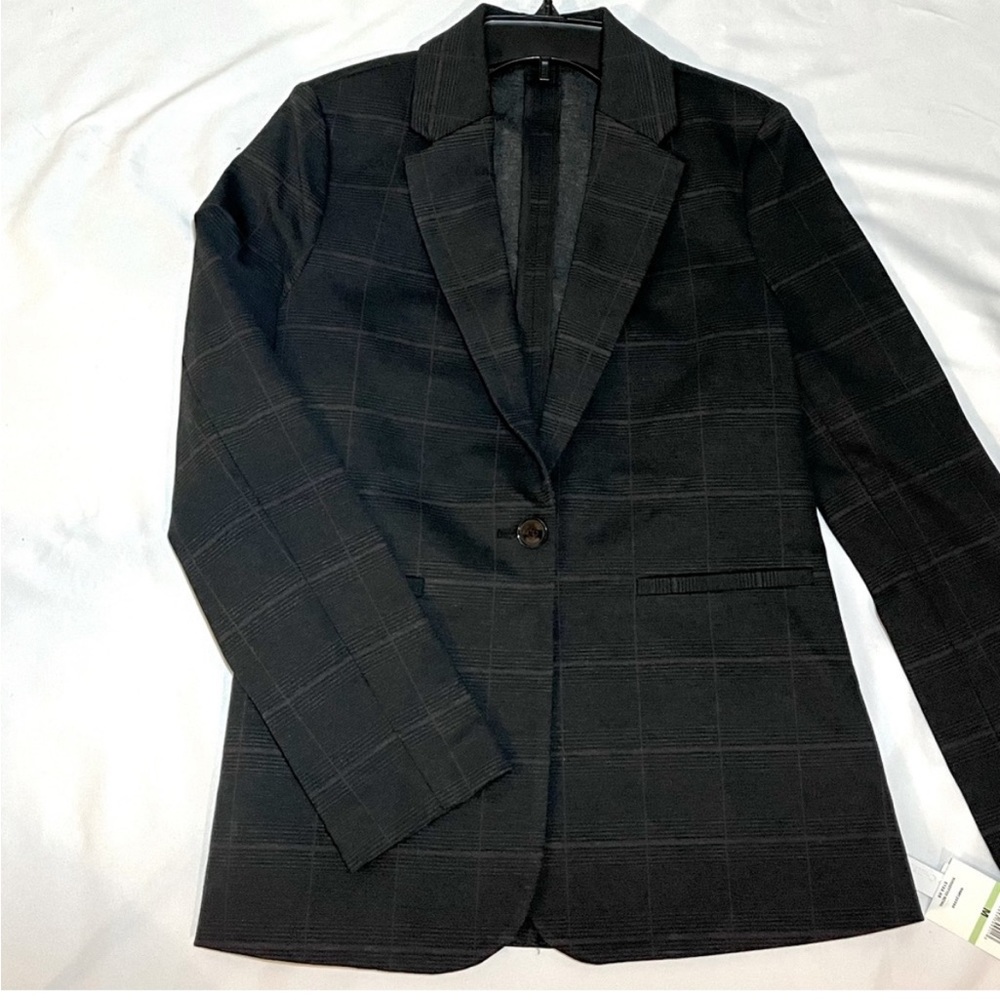 Grey with pink accent blazer